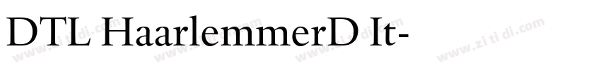 DTL HaarlemmerD It字体转换